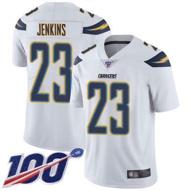 Los Angeles Chargers NFL Football Rayshawn Jenkins White Jersey Men Limited  #23 Road 100th Season Vapor Untouchable